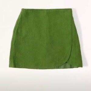 Abercrombie & Fitch Scarlet Green Tweed Mini Skort/Skirt